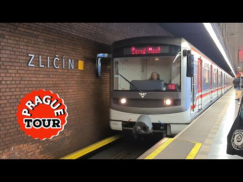 Metro Praha linka B, stanice  Zličín.  Prague Metro, Czech Republic.