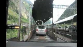 preview picture of video 'Lötschberg car transportation, Kandersteg-Goppenstein, Switzerland'