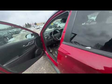 2021 Hyundai Kona Electric Preferred w/Two-Tone Roof FWD in Red for sale at Finch Hyundai in London, ON