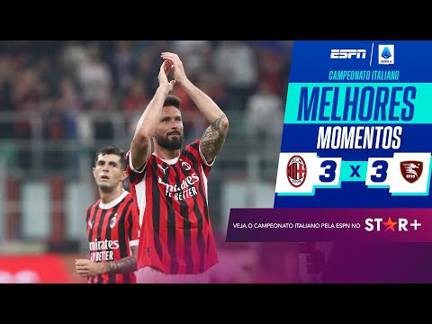 Gols e lances de Milan x Salernitana