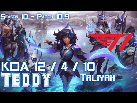 T1 Teddy TALIYAH vs APHELIOS ADC - Patch 10.9 KR Ranked