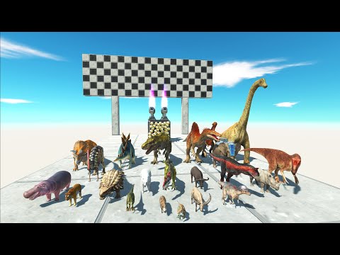 SURVIVA SPEED RACE DINOSAURS VS ANIMALS CHAMPIONS - Animal Revolt Battle Simulator