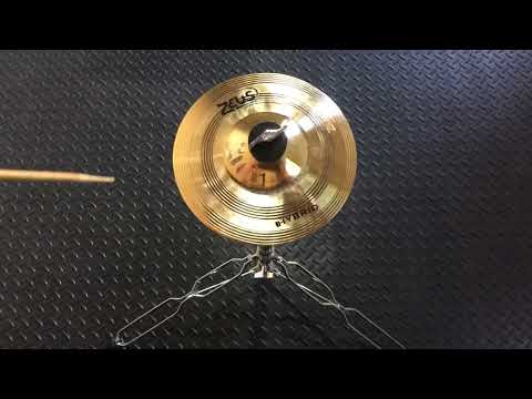 Kit Bateria Teste de Som do Prato Zeus Hybrid Splash 08 Zhs8