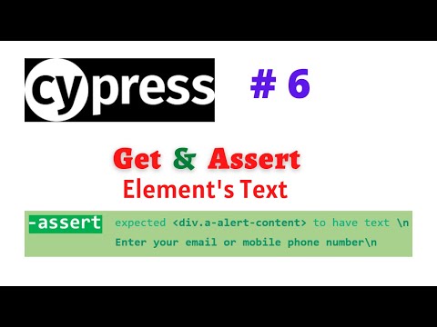 #Cypress - 6 | How to Get & Assert Element's Text in Cypress | NATASA Tech