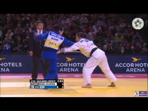Judo 2016 Grand Slam Paris: Dorjsuren (MGL) - Kim (KOR) [-57kg] final