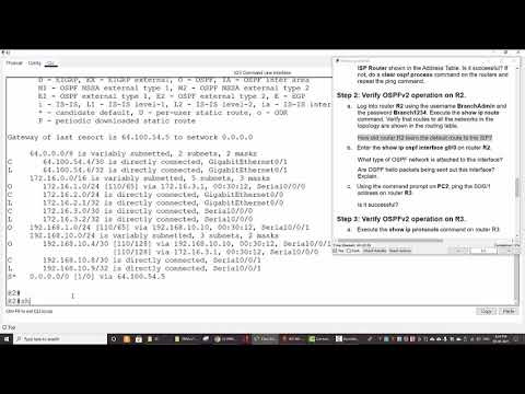 2.6.6 Packet Tracer   Verify Single Area OSPFv2