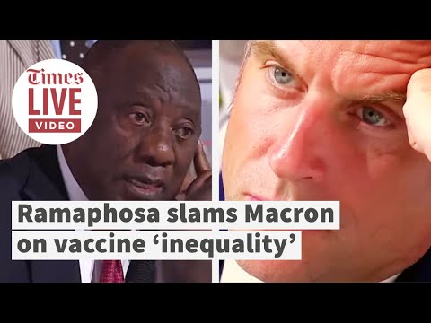 Frosty reactions as Ramaphosa slams Macron & West for vaccine 'inequality' at Paris summit