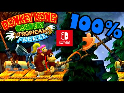 Donkey Kong Country Tropical Freeze 100% Walkthrough 🐵 2-5 Alpine Incline 🐵 Nintendo Switch