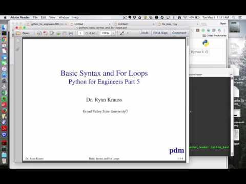 Python For Engineers Part 5 Basic Syntax And For Loops