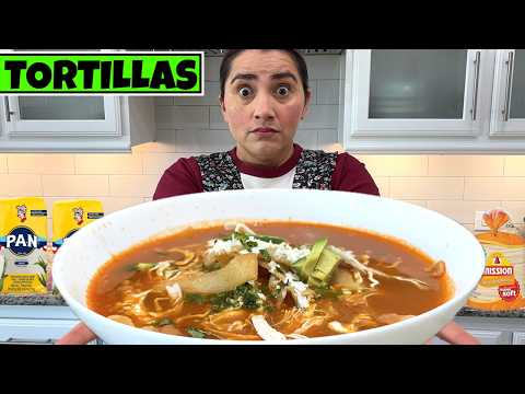 Haz SOPA DE TORTILLA con pollo de la manera mas FACIL 😲