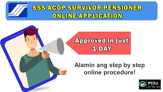 SSS ACOP Survivor Compliance 2023 Updated | Actual Application - Approved in just ONE DAY!