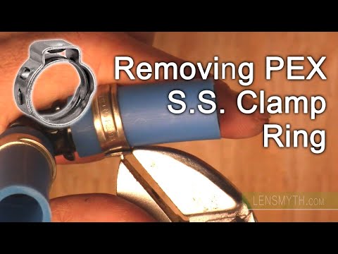 Removing PEX Stainless Steel Clamp Rings on Plastic Fittings