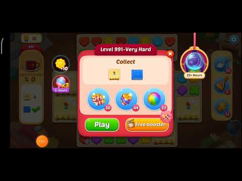 Matchington Mansion Level 991 - Very Hard Level - My No Booster Level / iOS/ Android