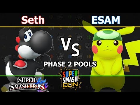 E2C|Seth (Yoshi) vs. PG|ESAM (Pikachu) - Wii U Singles Phase 2 - SSC2017
