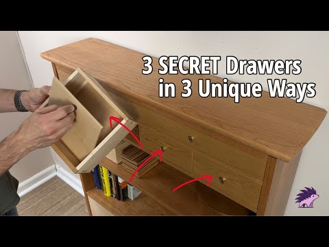 How to Build Secret Drawers: 3 Hidden Storage Ideas for Your Cabinet | Woodworking Tips
