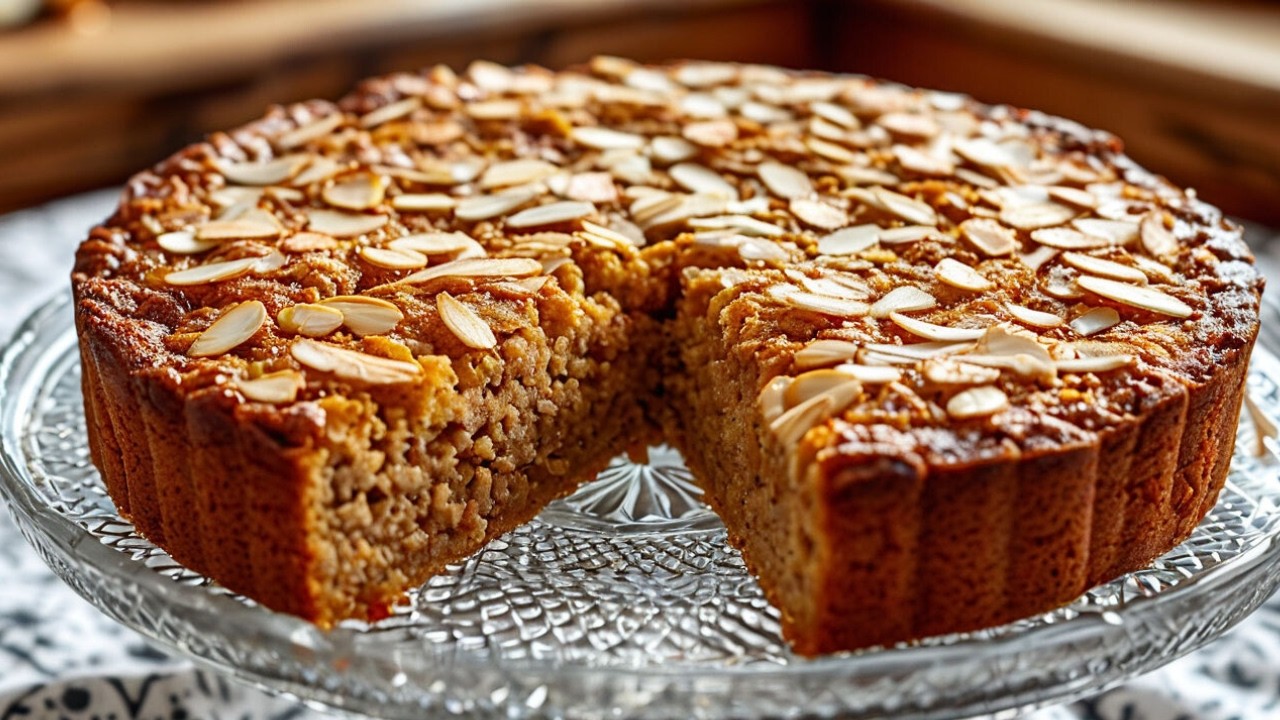 ✅1 cup of oatmeal and 2 bananas. Healthy cake! No sugar, no flour