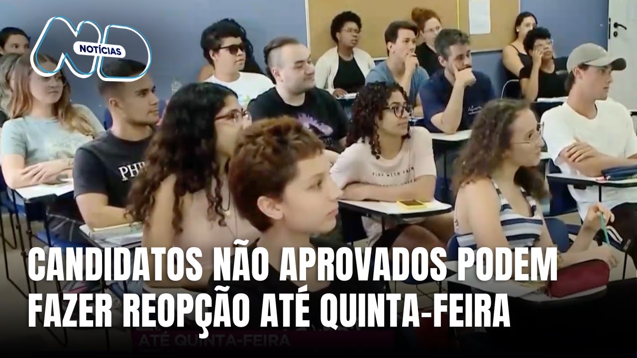 Candidatos não aprovados no vestibular unificado 2025 podem fazer reopção de curso até quinta-feira