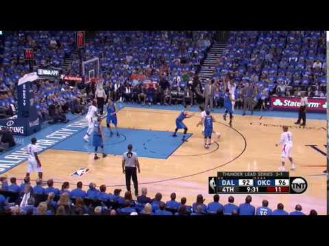 NBA, playoff 2016, Thunder vs. Mavericks, Round 1, Game 5, Move 44, Kevin Durant, 3 pointer
