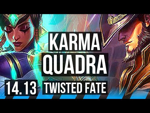 KARMA vs TWISTED FATE (MID) | 8/1/11, Quadra, Legendary | EUW Challenger | 14.13