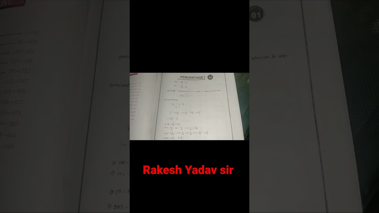 Rakesh Yadav sir SSC Arithmetic math Class Notes in English l latest version 2022