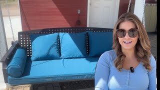 Yalissey 3 Seat Porch Swing, Patio Swing Bench with Cup