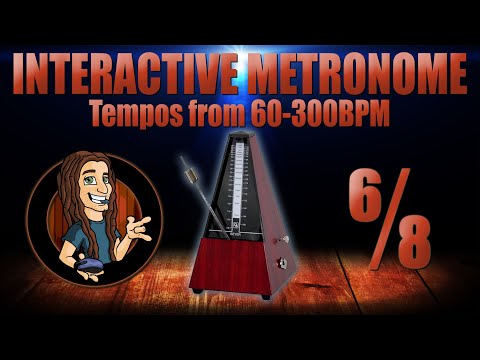 Interactive 6/8 Metronome from 60 to 300 BPM