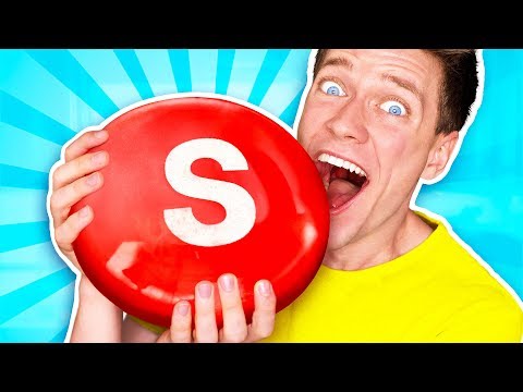 Sourest Giant Candy Challenge DIY! Worlds Biggest Skittles! Learn How To Prank Sour vs Edible Food Video