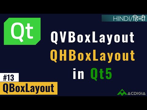 QBoxLayout | QVBoxLayout & QHBoxLayout | (Qt C++ Tutorial #13)