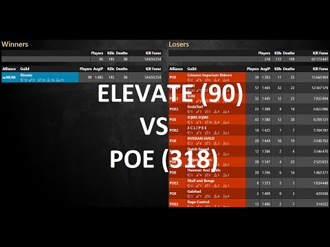 ELEVATE (90) vs POE (318) - LONG FIGHT *GET SOME POPCORNS* | Albion Online | ZvZ | Tank -Trakhala