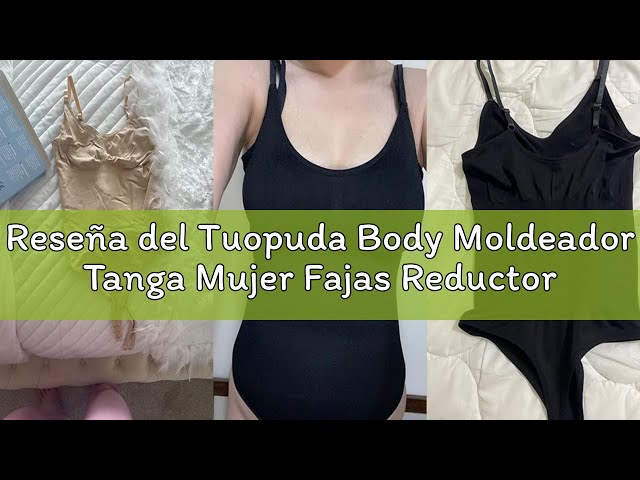 Vídeo relacionado con Tuopuda Body Reductor Mujer Moldeador Bodysuit Faja Reductoras Control de Abdomens Adelgazante Shaper Sin Costuras Tanga Shapewear Bodysuit, Blanco, S