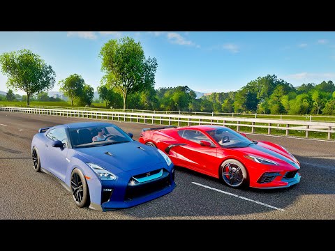 NOVO CORVETTE C8 VS NISSAN GT-R - FORZA HORIZON 4