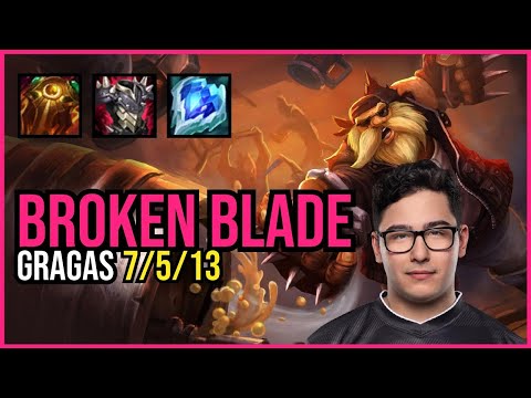 BROKEN BLADE - GRAGAS vs. FIORA Top | EUW RANKED | PATCH 11.1 | QUADRAKILL