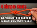 4 Easy Knots Knots You Can Tie When You Don T Know How To Tie Knots