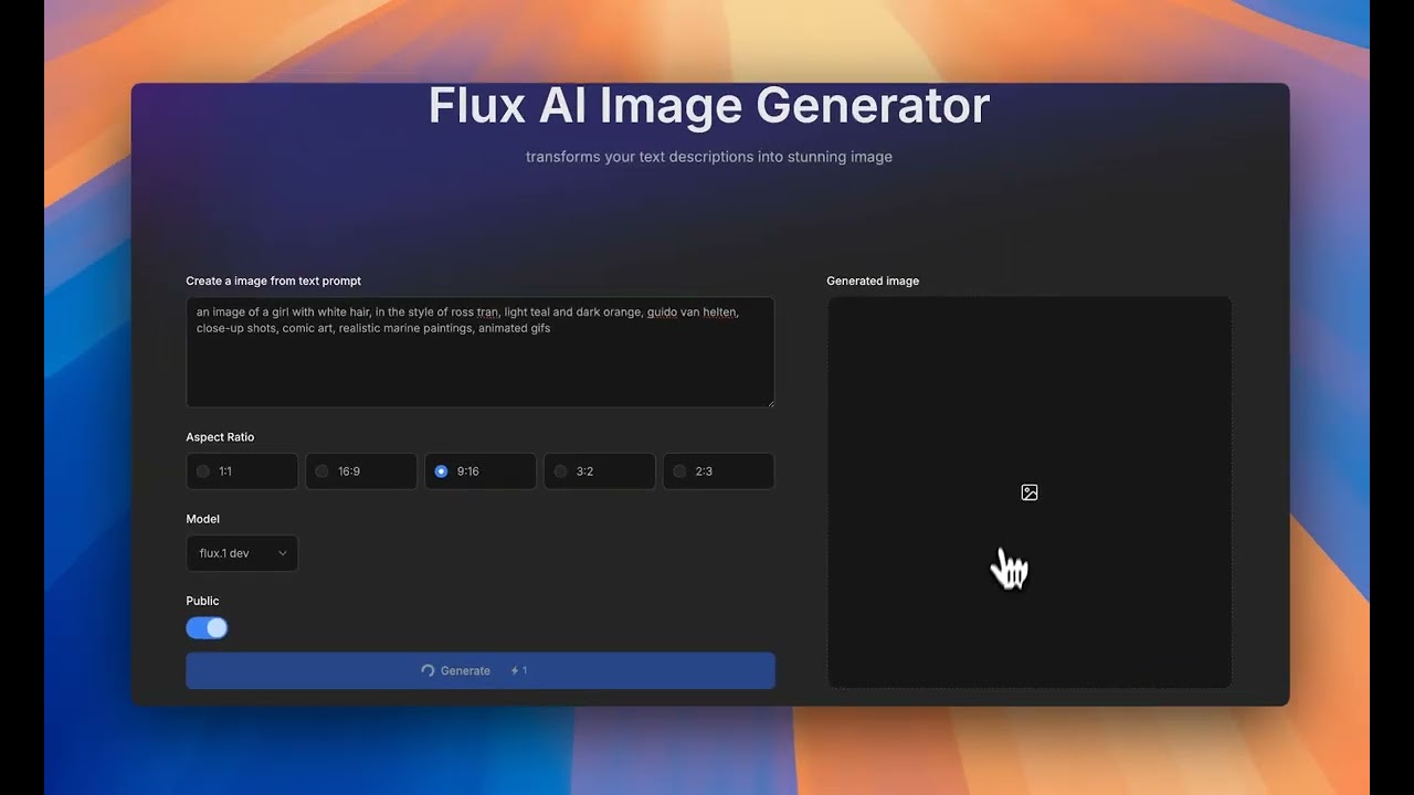 Flux Image AI demo video