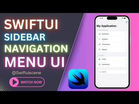 🚀 SwiftUI Sidebar Navigation  Modern & Stylish Menu UI! 📱💡