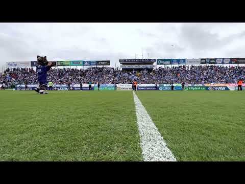 "Recibimiento final CSC - LDA Clausura 2022." Barra: Fuerza Azul &bull; Club: Cartaginés