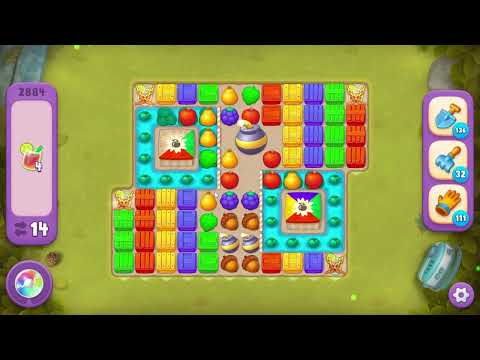 Gardenscapes 2884 Super Hard Level - 16 moves - NO BooSTERS