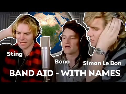 Band Aid - Do They Know It's Christmas Time? With Artist's Names