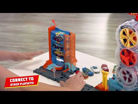 Трек Хот Вилс Головокружительные Трюки на шиномонтаже Hot Wheels City Super Twist Tire Shop HDP02 Оригинал - фото 1 - id-p2103103382
