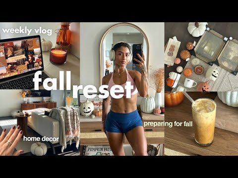 FALL RESET 🍂| preparing for fall, home decor shopping, pumpkin spice cold foam recipe + weekly vlog
