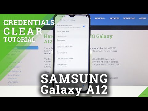 How to Clear Credentials in SAMSUNG Galaxy A12 – Delete Certificates