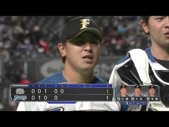 【5回表】ファイターズ・河野 5回1失点で勝ち投手の権利を得る!!  2021/4/8 F-H