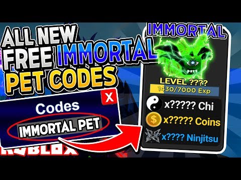 NEW *FREE IMMORTAL PET* CODES in NINJA LEGENDS UPDATE! (Roblox)