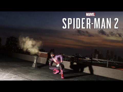 Black Cat Chase With Miles HELLFIRE GALA Suit - Marvel's Spider-Man 2 (60FPS)