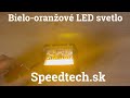 LED pracovné svetlo - biele / oranžový Predátor s pozičným svetlom / 10-30V / ECE R10 (99x80x65mm) - Video Youtube