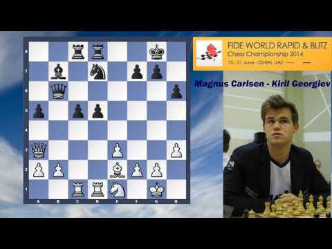 Magnus Carlsen vs Kiril Georgiev, FIDE World Rapid 2014 (QGD, Tartakower)