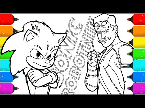 Sonic the Hedgehog Digital Drawing & Coloring with Colored Markers/ Time-lapse