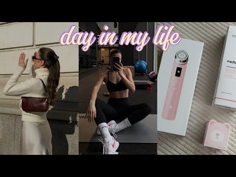 day in my life 💫 | тренировки и хранене, нов уред на Medicube, почистване на апартамента и още 💕