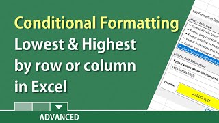Excel: find the lowest/ highest values for rows or columns w/ conditional formatting by Chris Menard