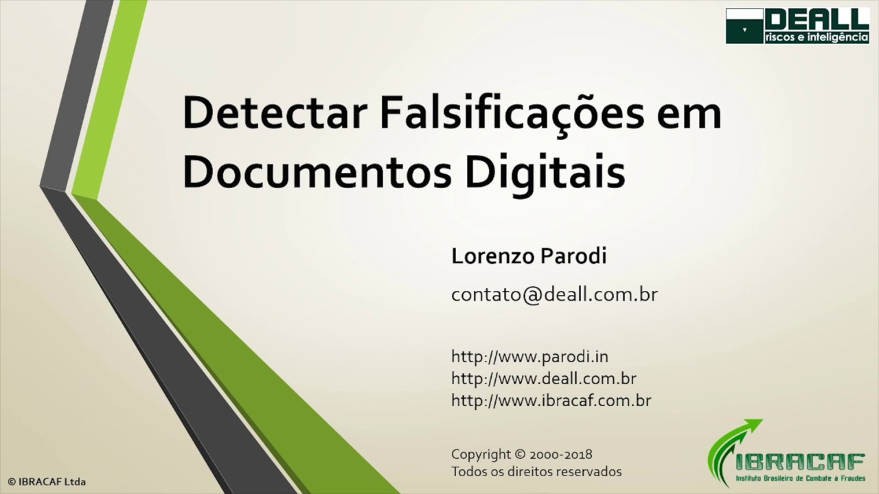 DETECÇÃO DE FALSIDADE EM DOCUMENTOS DIGITAIS